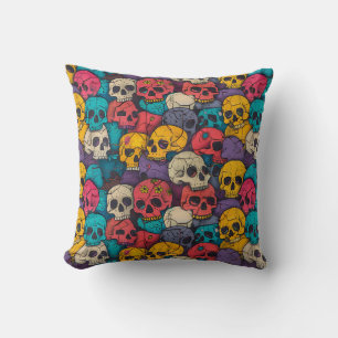 Decorativo Urban Art Skull Pillow Design, Cojín C43