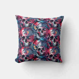 Decorativo Urban Art Skull Pillow Design, Cojín C44