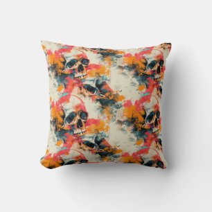 Decorativo Urban Art Skull Pillow Design, Cojín C46