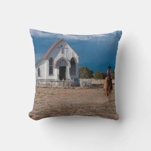 Decorativo Vaquero Occidental Montando Caballo Al Cojín decor