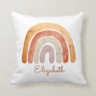 Decorativo Watercolor Boho Moderno Rainbow Name Cojín decorat