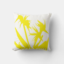 YELLOW - Cojín con Flor del paraíso en amarillo