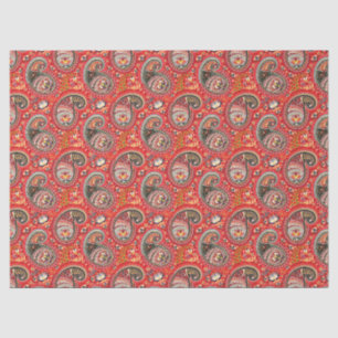 Decoupage de Papel de Seda - Paisley Rojo Abstract