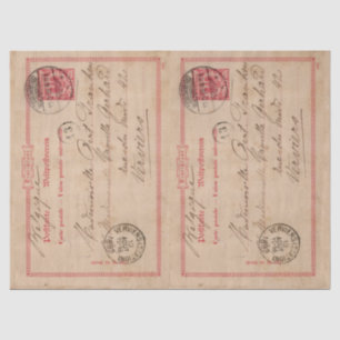 Decoupage de Papel de Seda - Tarjeta Postal Aleman