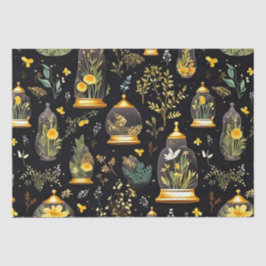 Decoupage Tejido papel Terrario se cierra en negro