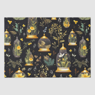 Decoupage Tejido papel Terrario se cierra en negro