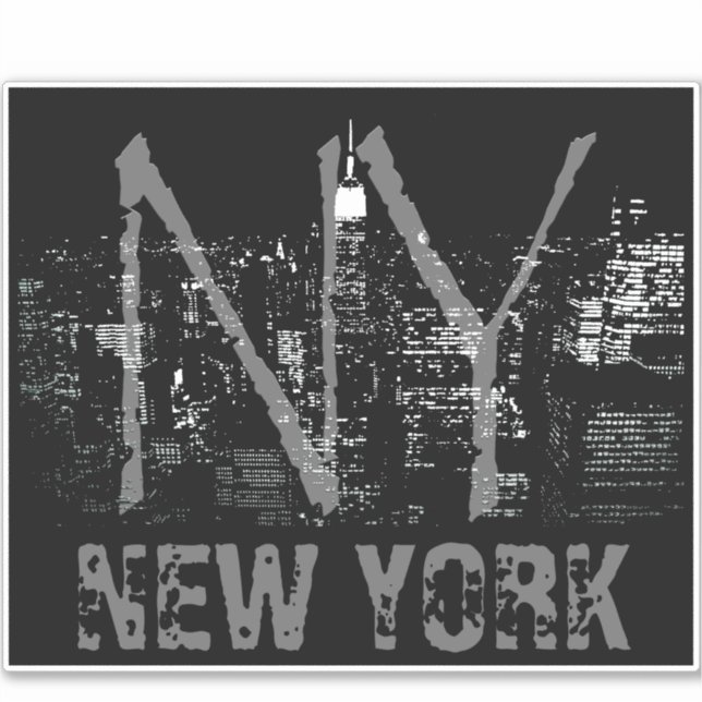 Decretos personalizados de NYC de Pegatina de arte (Anverso)
