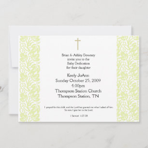 Dedicación al bebé Género Invitación al bautismo n