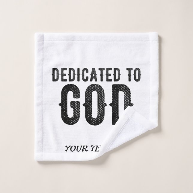 DEDICADO A DIOS PERSONALIZABLE GUAY TEXTO NEGRO (Toallita)