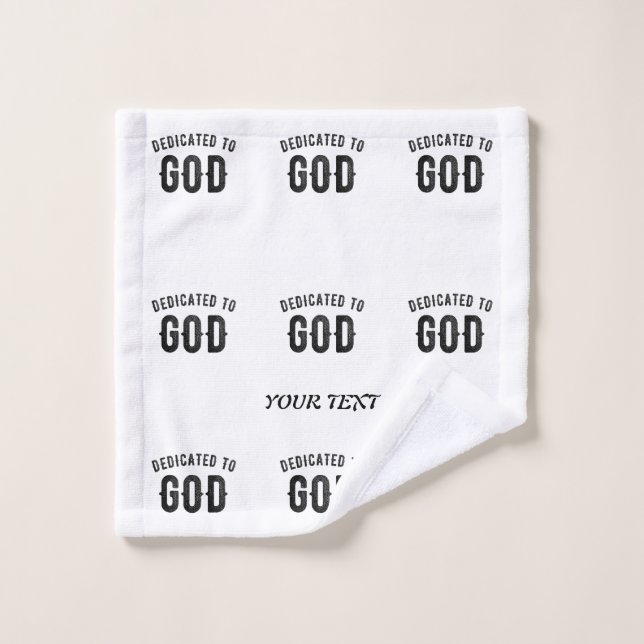 DEDICADO A DIOS PERSONALIZABLE GUAY TEXTO NEGRO (Toallita)