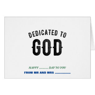 DEDICADO A DIOS PERSONALIZABLE GUAY TEXTO NEGRO