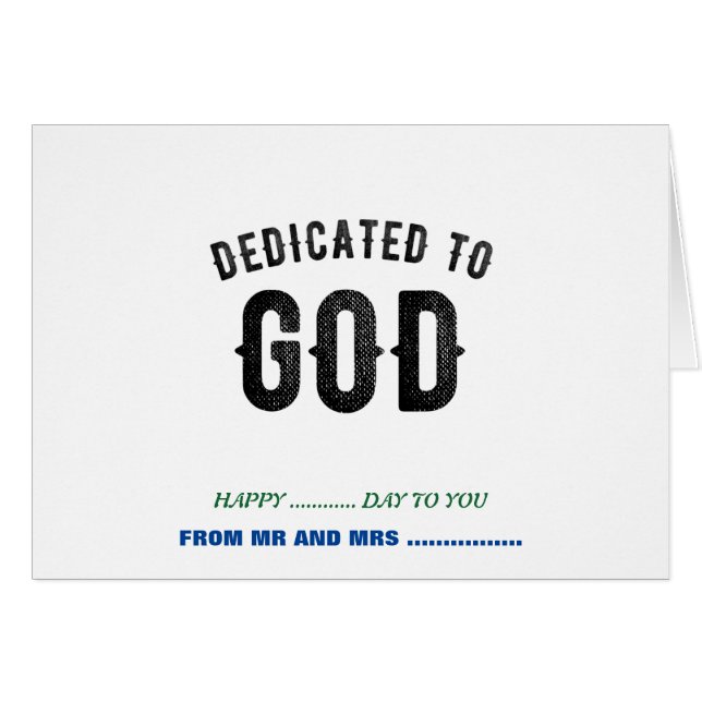 DEDICADO A DIOS PERSONALIZABLE GUAY TEXTO NEGRO (Anverso (Horizontal))