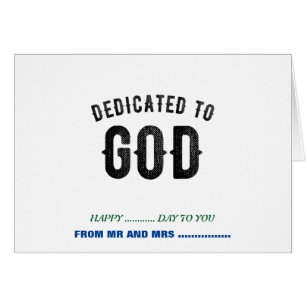 DEDICADO A DIOS PERSONALIZABLE GUAY TEXTO NEGRO