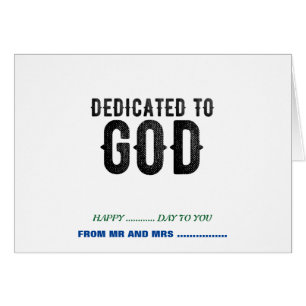 DEDICADO A DIOS PERSONALIZABLE GUAY TEXTO NEGRO