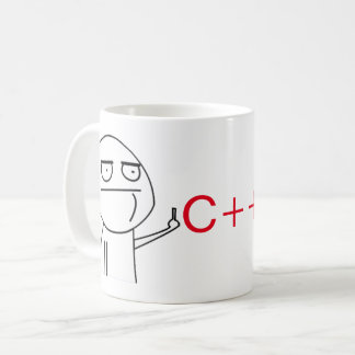 Dedo medio C++ Taza del café de los programadores