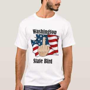 dedo medio de la camiseta de la camisa del estado