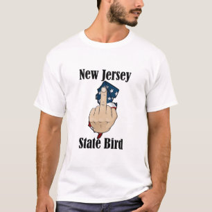 Dedo medio de la camiseta de la camiseta de la cam
