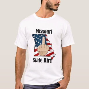 Dedo medio de la camiseta de la camiseta del estad