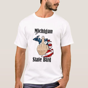 Dedo medio de la camiseta de la camiseta del estad
