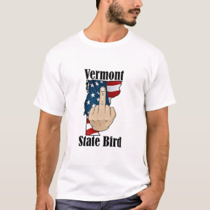 Dedo medio de la camiseta de la camiseta del estad