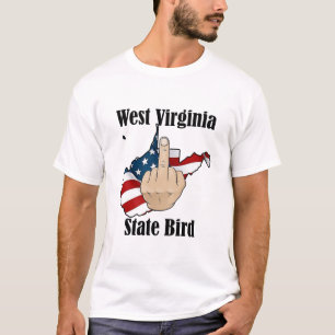 dedo medio de la camiseta de la camiseta del estad