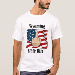 Dedo medio de la camiseta de la camiseta del estad