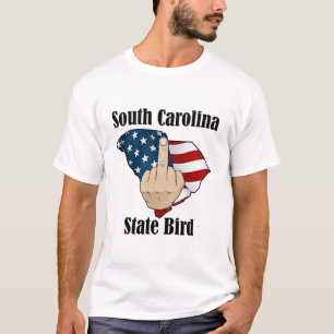 Dedo medio de la camiseta de la camiseta del estad