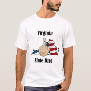 dedo medio de la camiseta de la remera del estado 