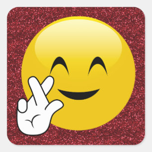 Dedos cruzados por Pegatinas Purpurinas rojos