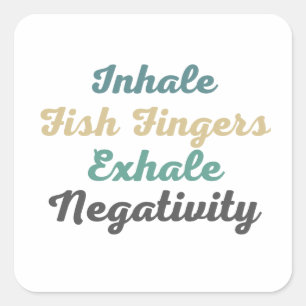 Dedos de peces inhalados Pegatinas de negatividad