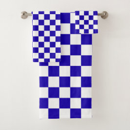Deep blue checkered
