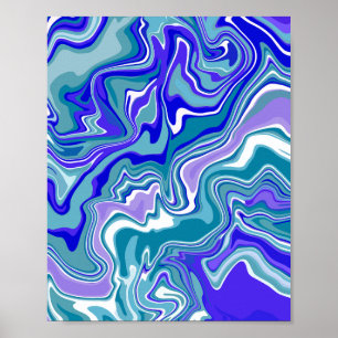 Deep Blue Fluid Resumen Arte