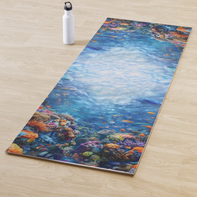 Deep Blue Sea Corals Yoga Mat (In situ)