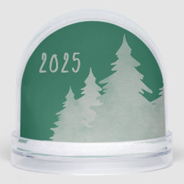 Deep Green & Silver Christmas Trees Photo