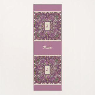Deep Mauve Floral Sacred Space Yoga Mat