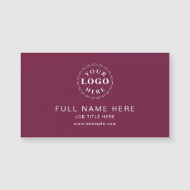 Deep Mulberry Clean Design Magnetic Business Card