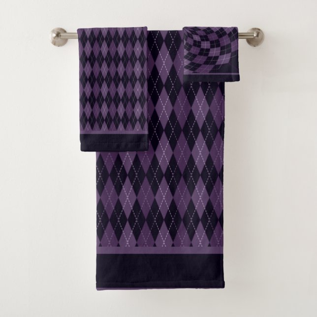 Deep Purple Argyle (In situ)