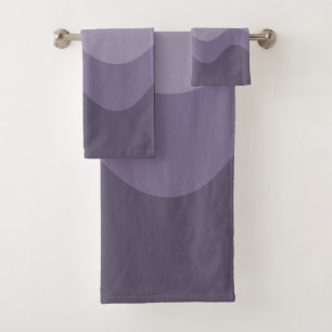 Deep Purple Gray Wavey Stripe Moderno