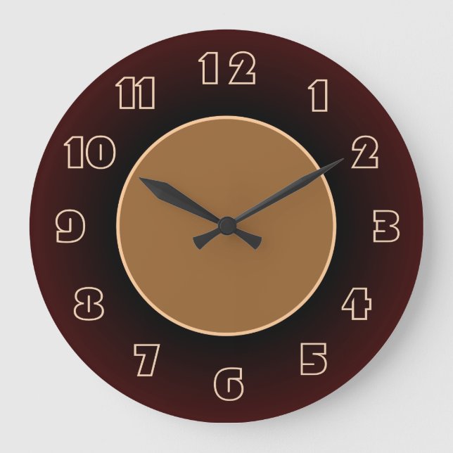 Deep Velvety Red Con Reloj De Pared Del Centro Del (Anverso)