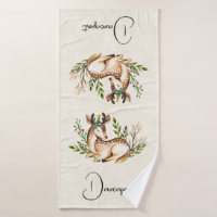 Deer acuarela de bonito que baja el Boho