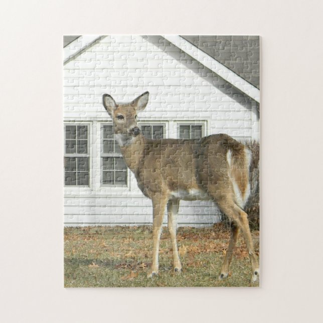 Deer and Cottage - Puzzle (Vertical)