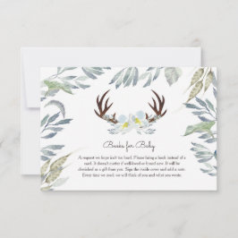 Deer Antler Books Para La Tarjeta Del Bebé