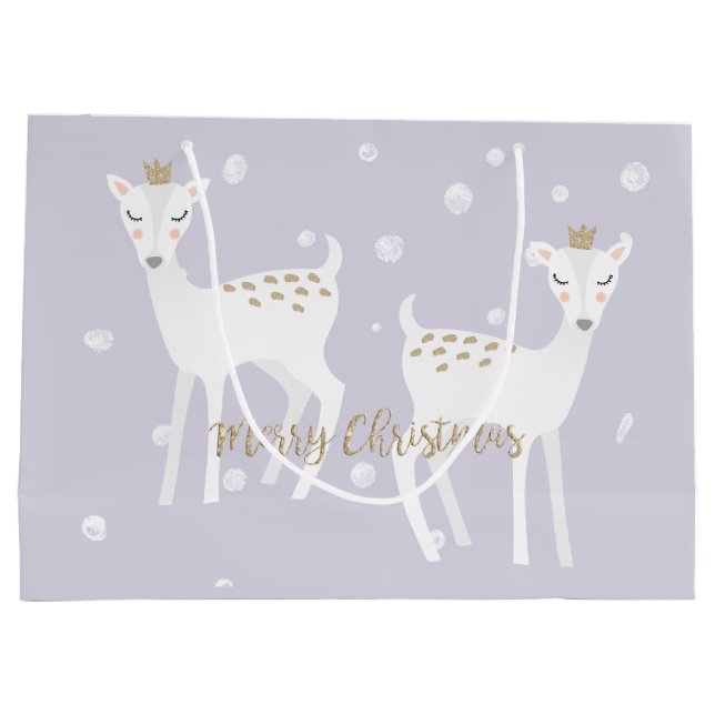 Deer - Bolsa de regalo para los Navidades de lavan (Reverso)