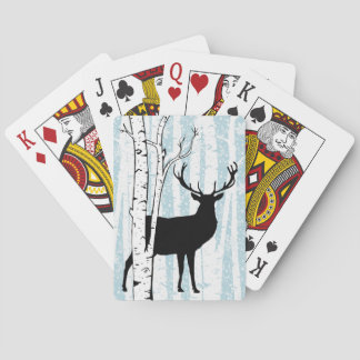 Deer Buck en las cartas de juego de Birch Forest
