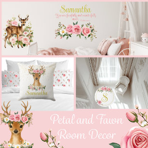 Deer caprichoso y Rosas acentúan el almohada