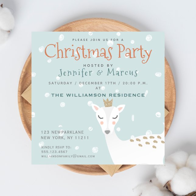 Deer cutto | Invitación de la fiesta de los Navida (Subido por el creador)
