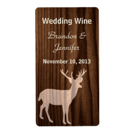Deer de madera oscura Vida salvaje Mini etiquetas 