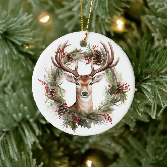 Deer de ornamento de árbol de Navidad (Árbol)