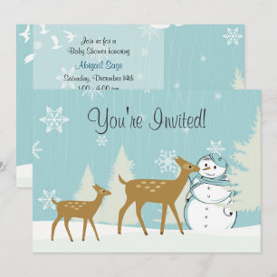 Deer de Woodland ~ Invitación Baby Shower de invie