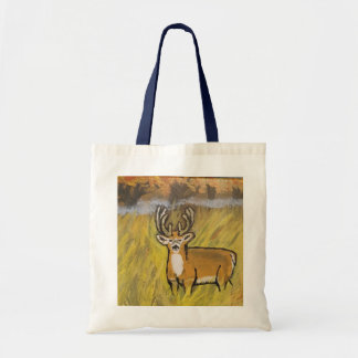 Deer en la bolsa de arte otoñal